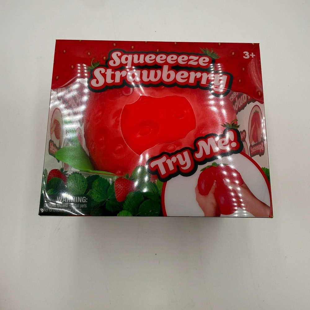 Sunny Days Jumbo Squeezy Strawberry Squishy Toy Sensory Fun AUTHENTIC